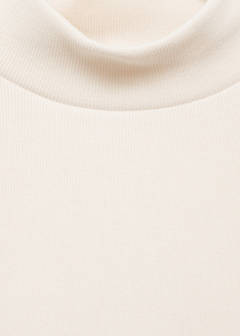 Corduroy sweatshirt with perkins neck — Ecru 7