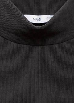 Corduroy sweatshirt with perkins neck — Dark Heather Grey 7