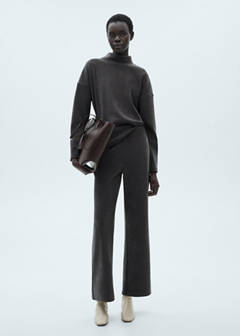 Corduroy sweatshirt with perkins neck — Dark Heather Grey 10