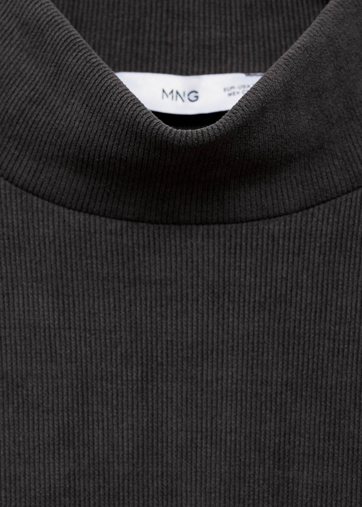 Corduroy sweatshirt with perkins neck — Dark Heather Grey