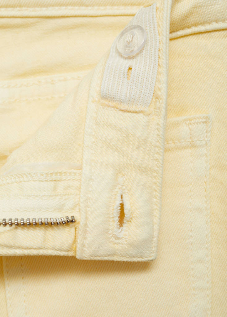 Flared jeans with pocket — Pastel Yellow