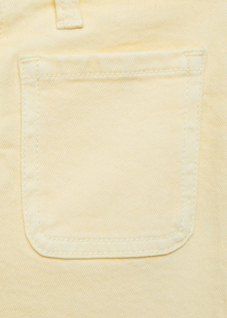 Flared jeans with pocket — Pastel Yellow