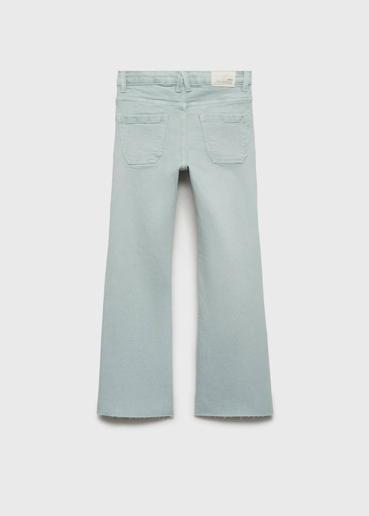 Frayed low-rise skinny jeans — Turquoise