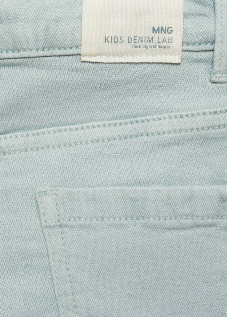 Frayed low-rise skinny jeans — Turquoise