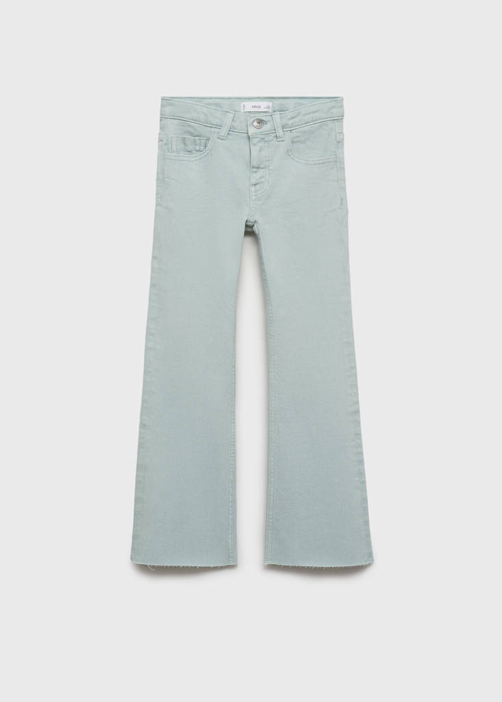 Frayed low-rise skinny jeans — Turquoise