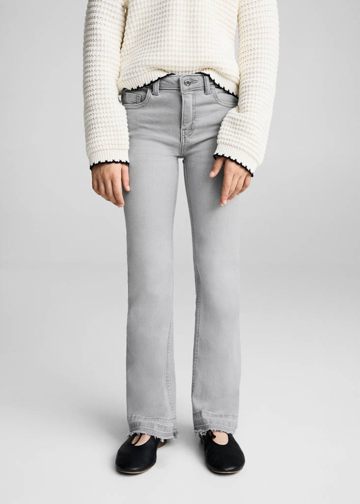 Frayed low-rise skinny jeans — Denim Grey