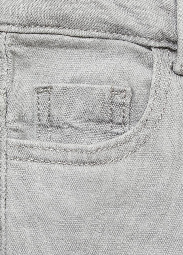 Frayed low-rise skinny jeans — Denim Grey