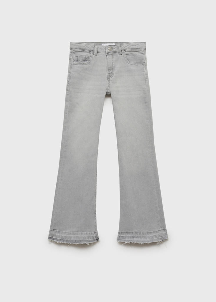 Frayed low-rise skinny jeans — Denim Grey
