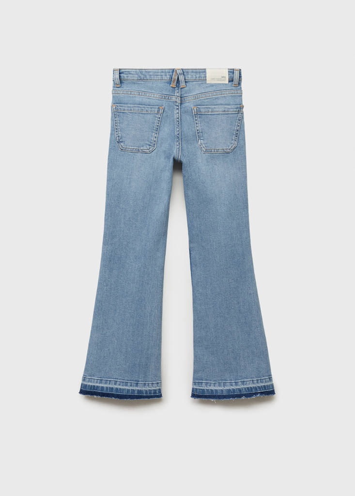 Frayed low-rise skinny jeans — Medium Blue