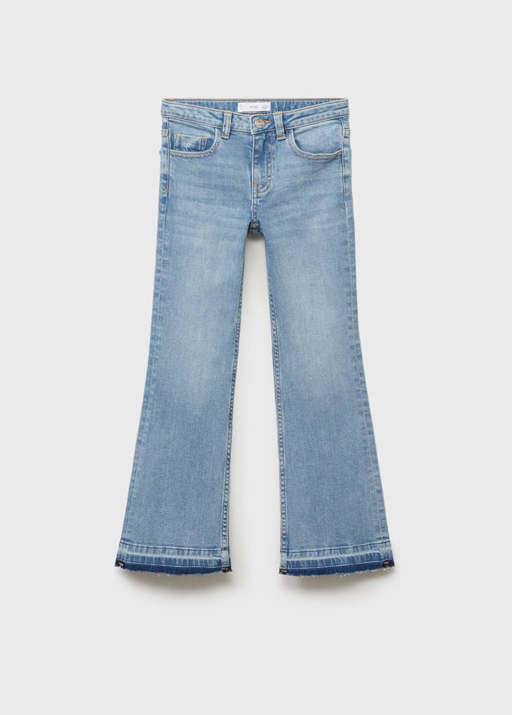 Frayed low-rise skinny jeans — Medium Blue