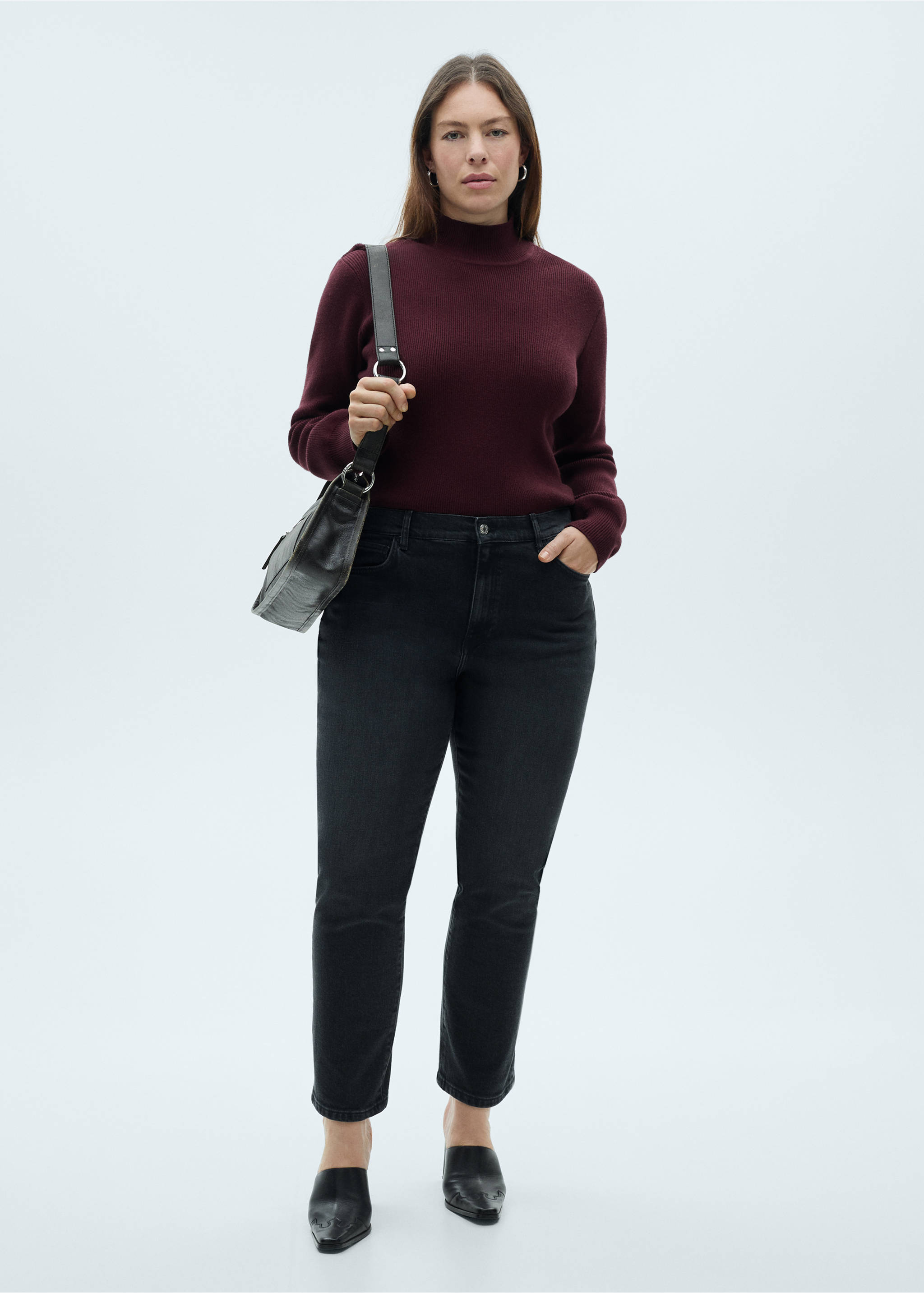 Claudia dar kesim crop jean pantolon - Ürün detayı 3, Siyah denim. Ref: 87030426-00.