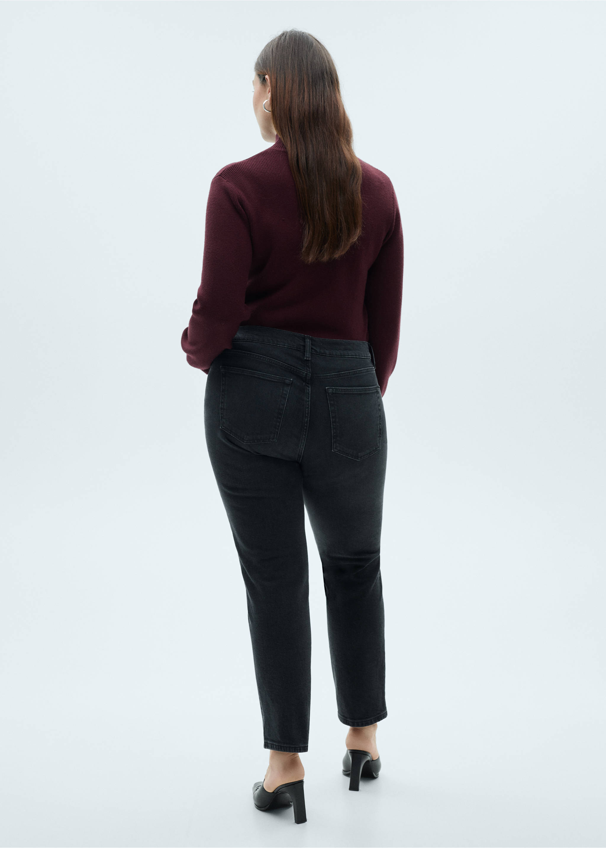 Claudia dar kesim crop jean pantolon - Ürün detayı 4, Siyah denim. Ref: 87030426-00.