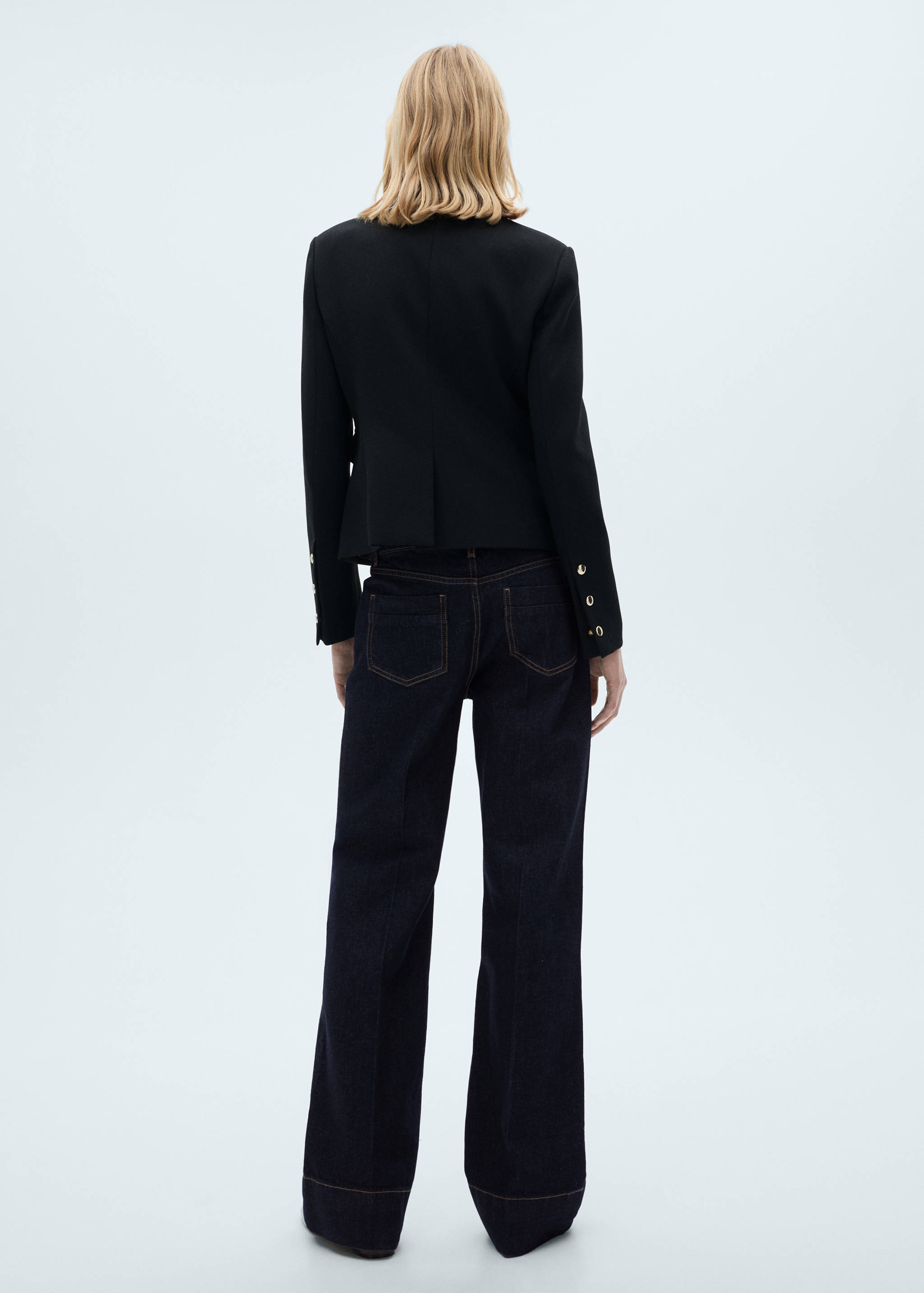 Wide leg mid-rise jeans - Reverse of the article