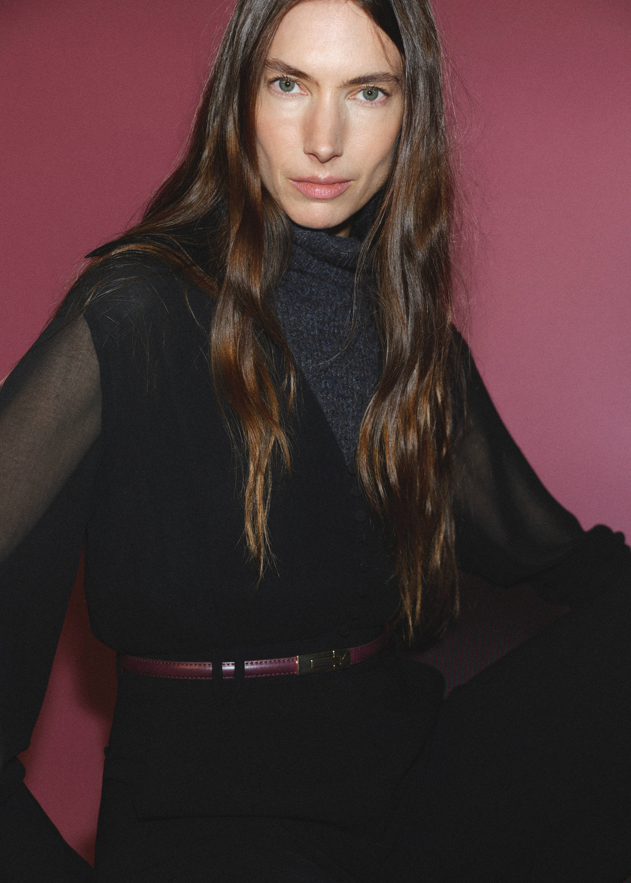 Ceinture fine boucle métallique - Plan général