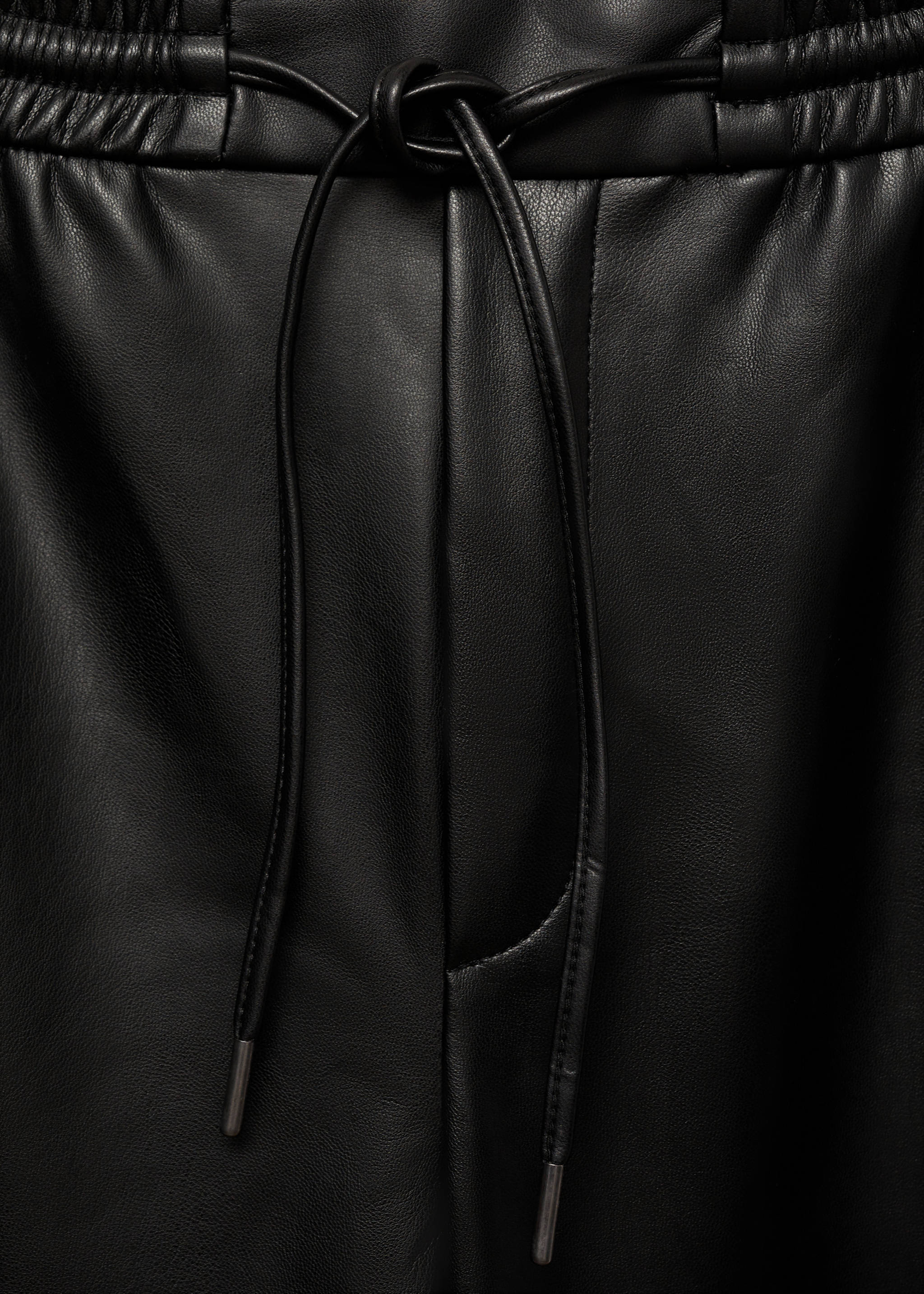 Faux-leather trousers with elastic waist - Details of the article 8