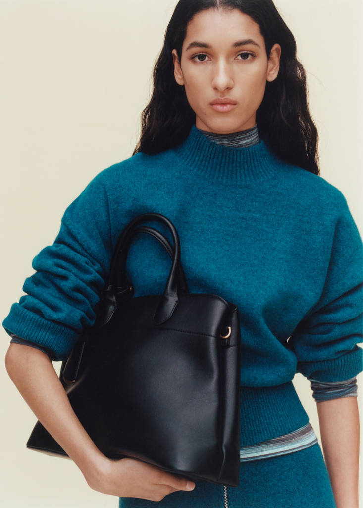 Perkins neck knitted sweater — Green