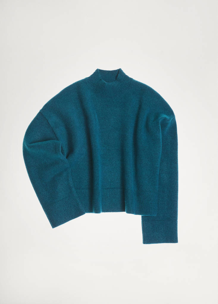 Perkins neck knitted sweater — Green