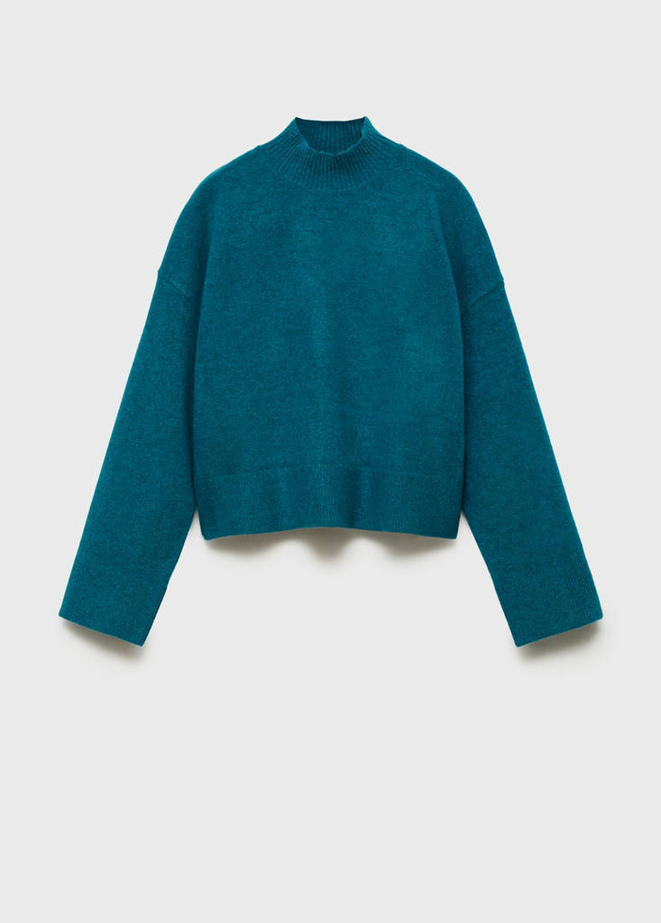 Perkins neck knitted sweater — Green