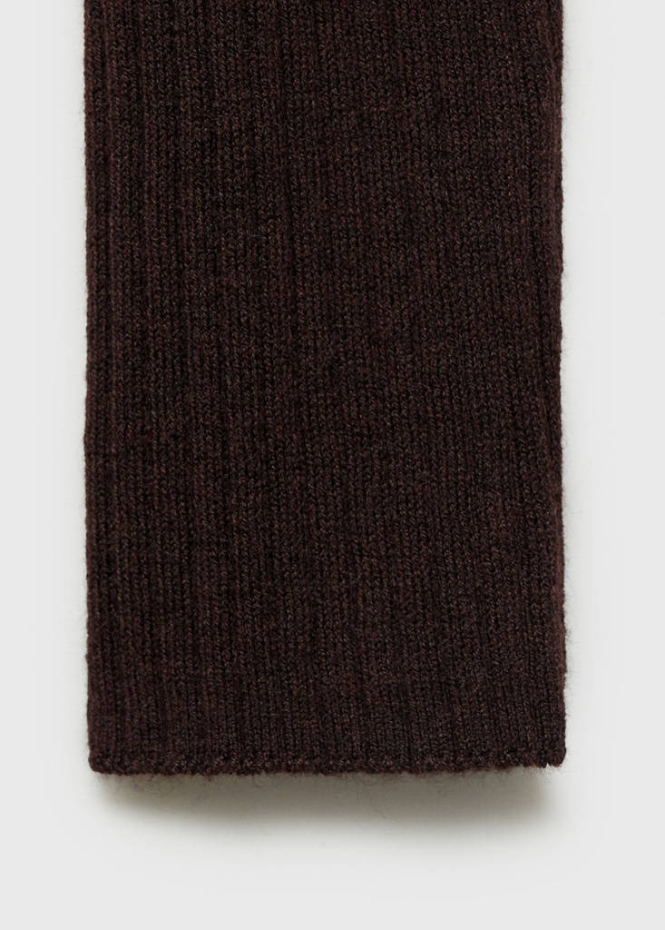 Wool blend turtleneck sweater — Chocolate