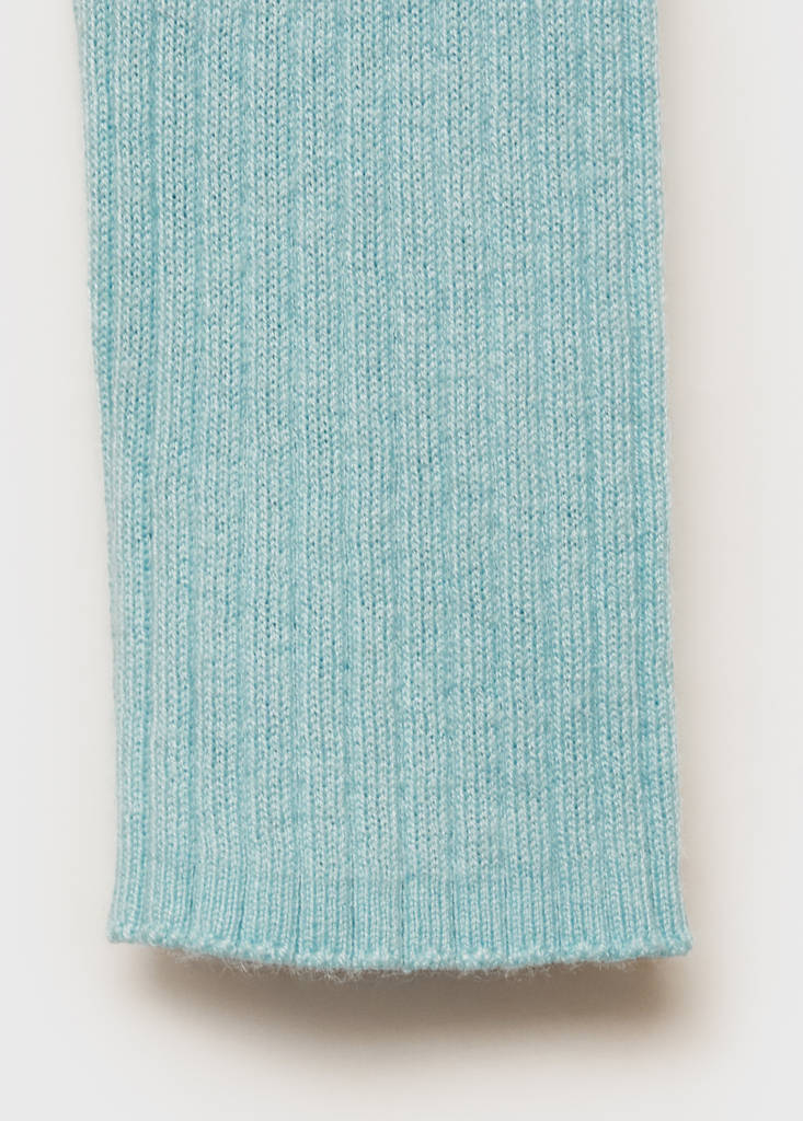Wool blend turtleneck sweater — Aqua Green