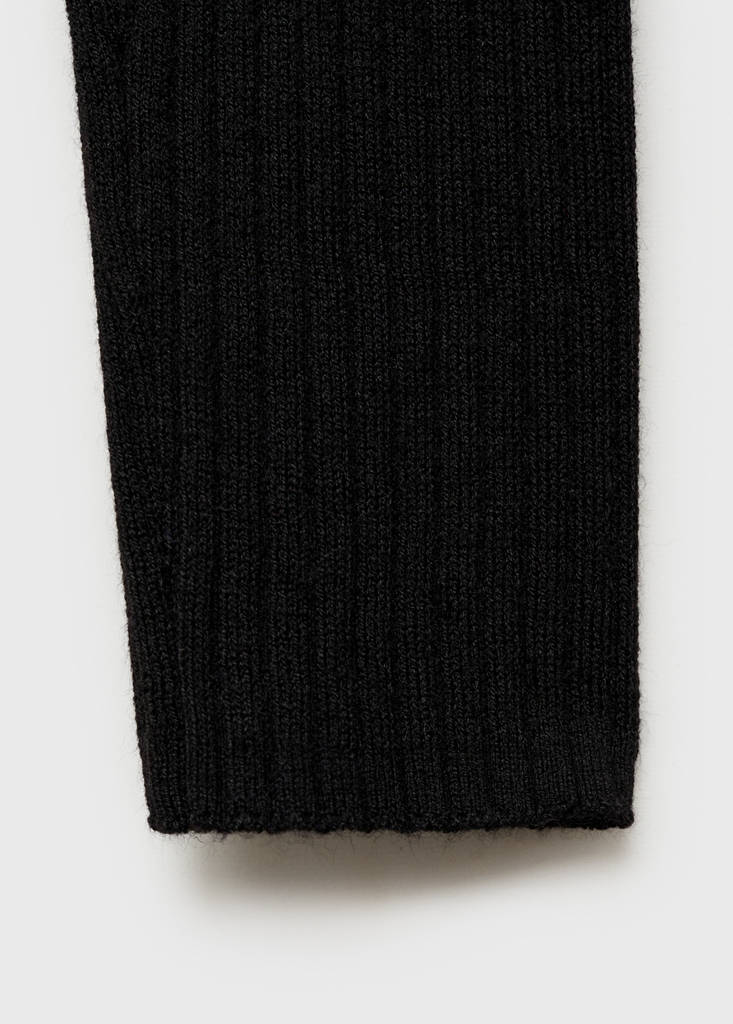 Wool blend turtleneck sweater — Black