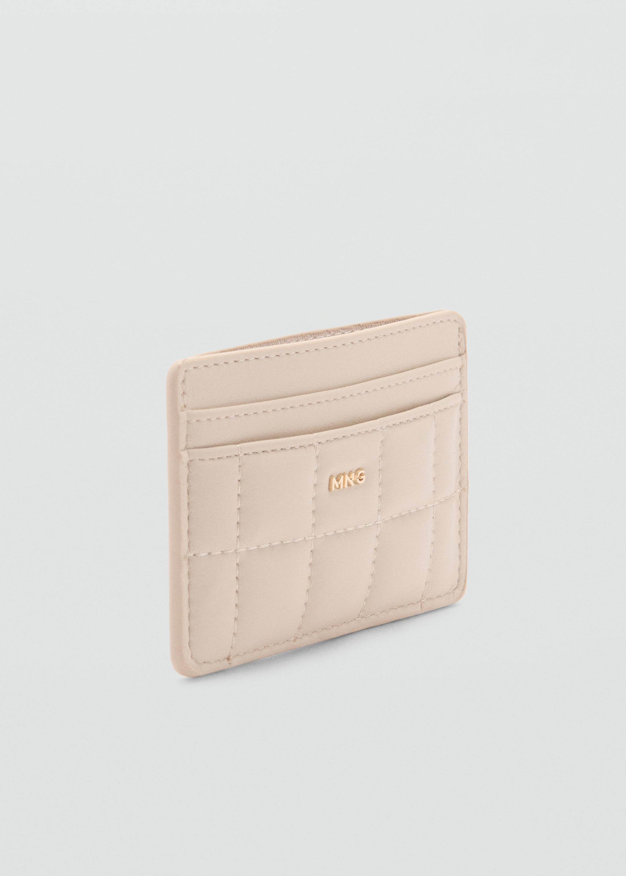 Quilted cardholder with logo - Medium plane