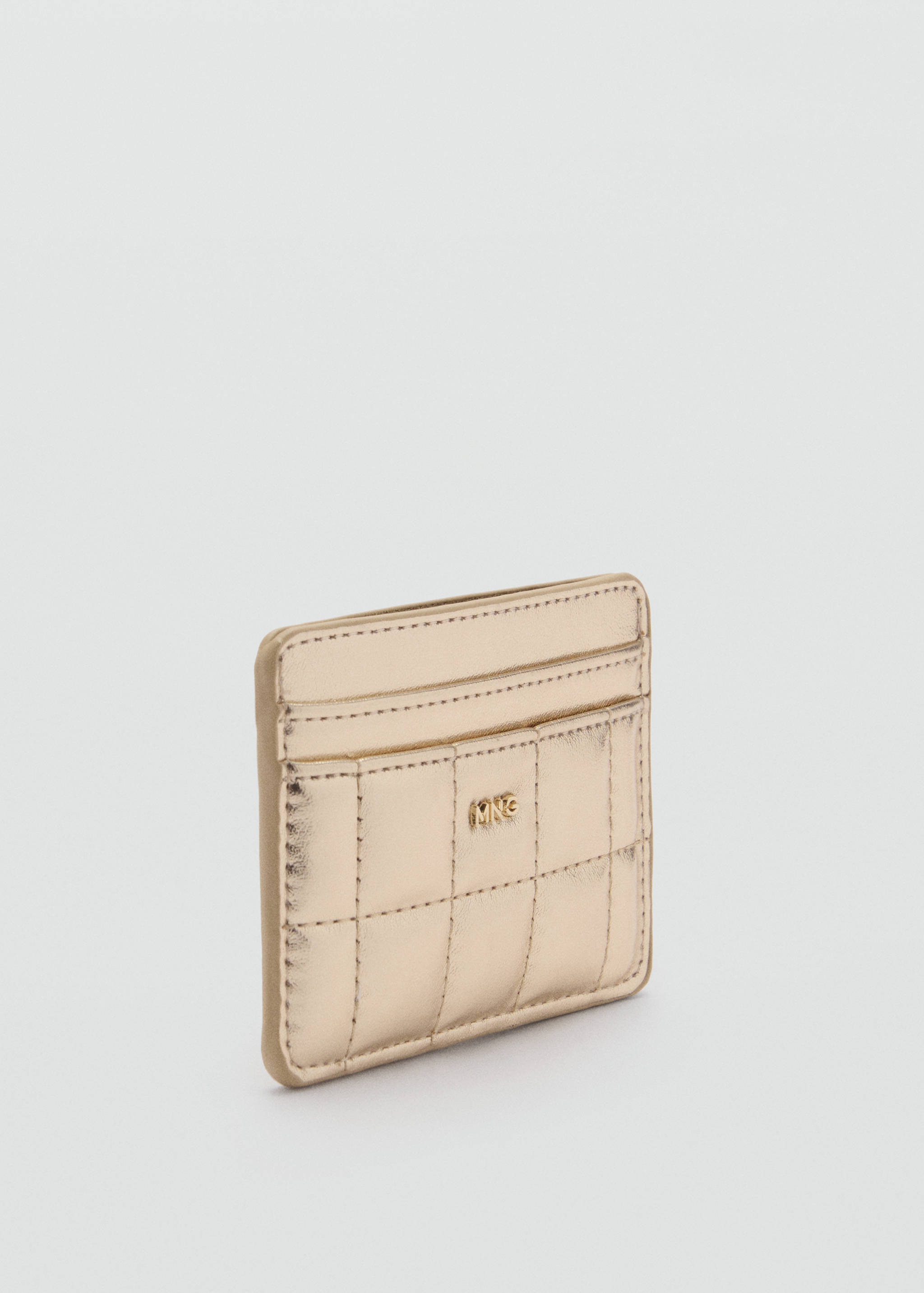Quilted cardholder with logo - Medium plane