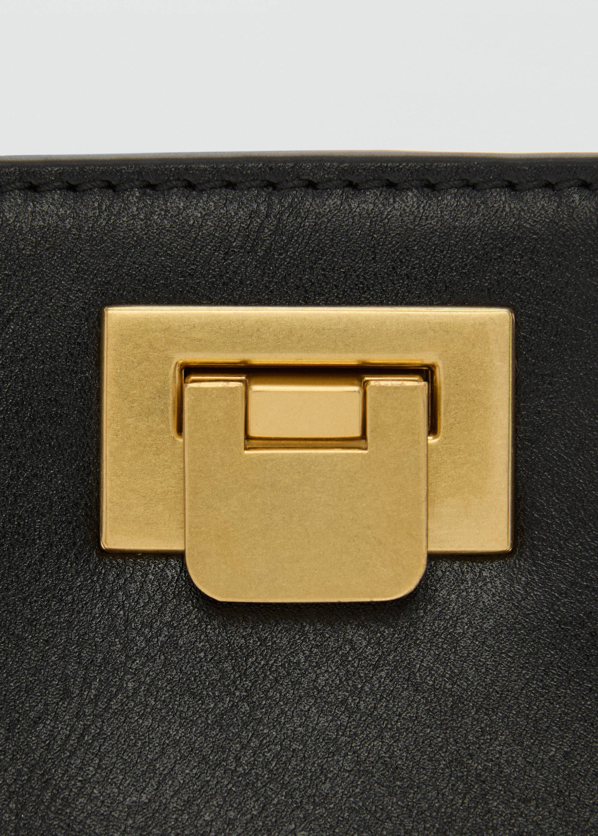 Mini shopper bag with metallic detail - Details of the article 2