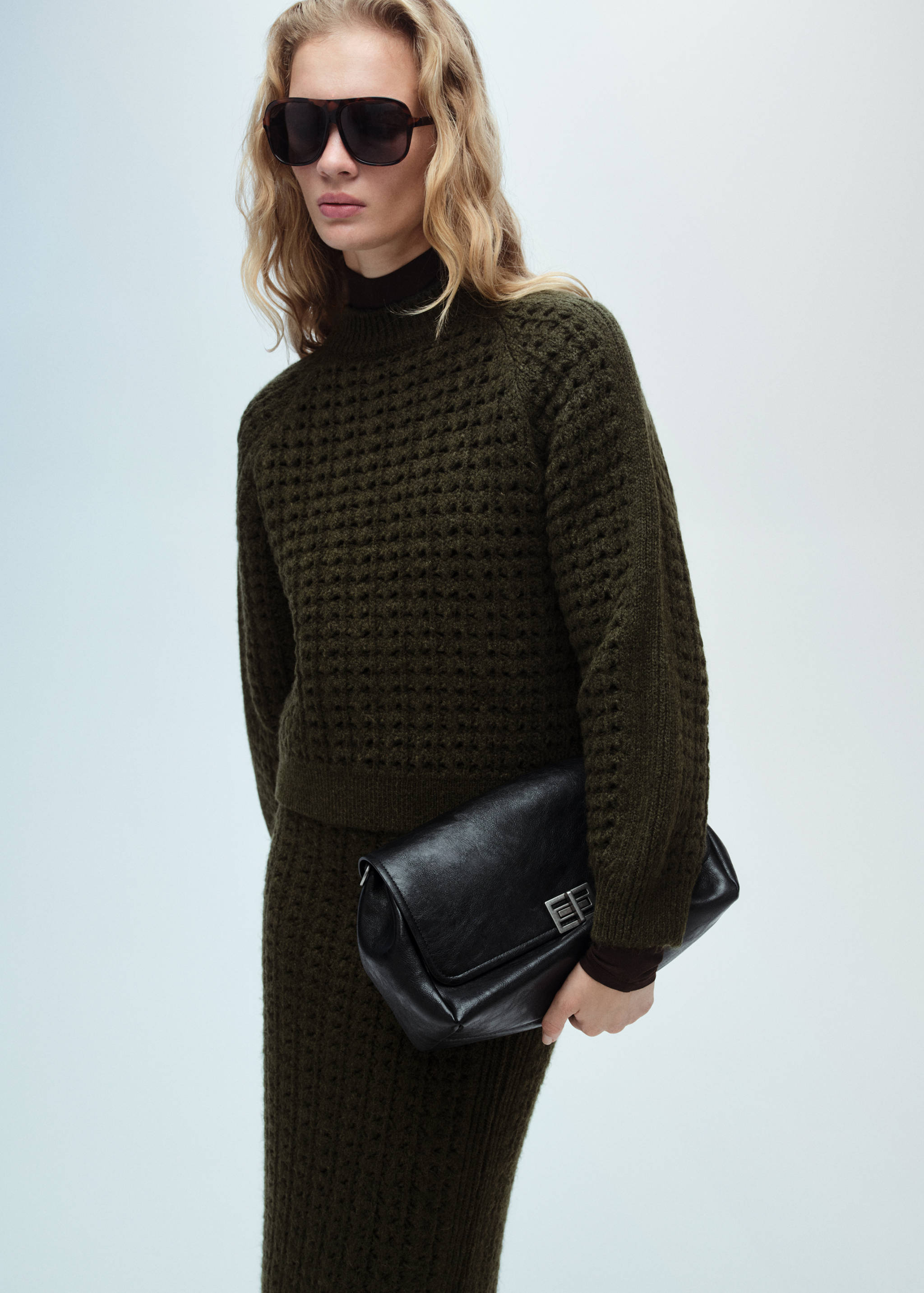 Openwork knit sweater - Medium plane