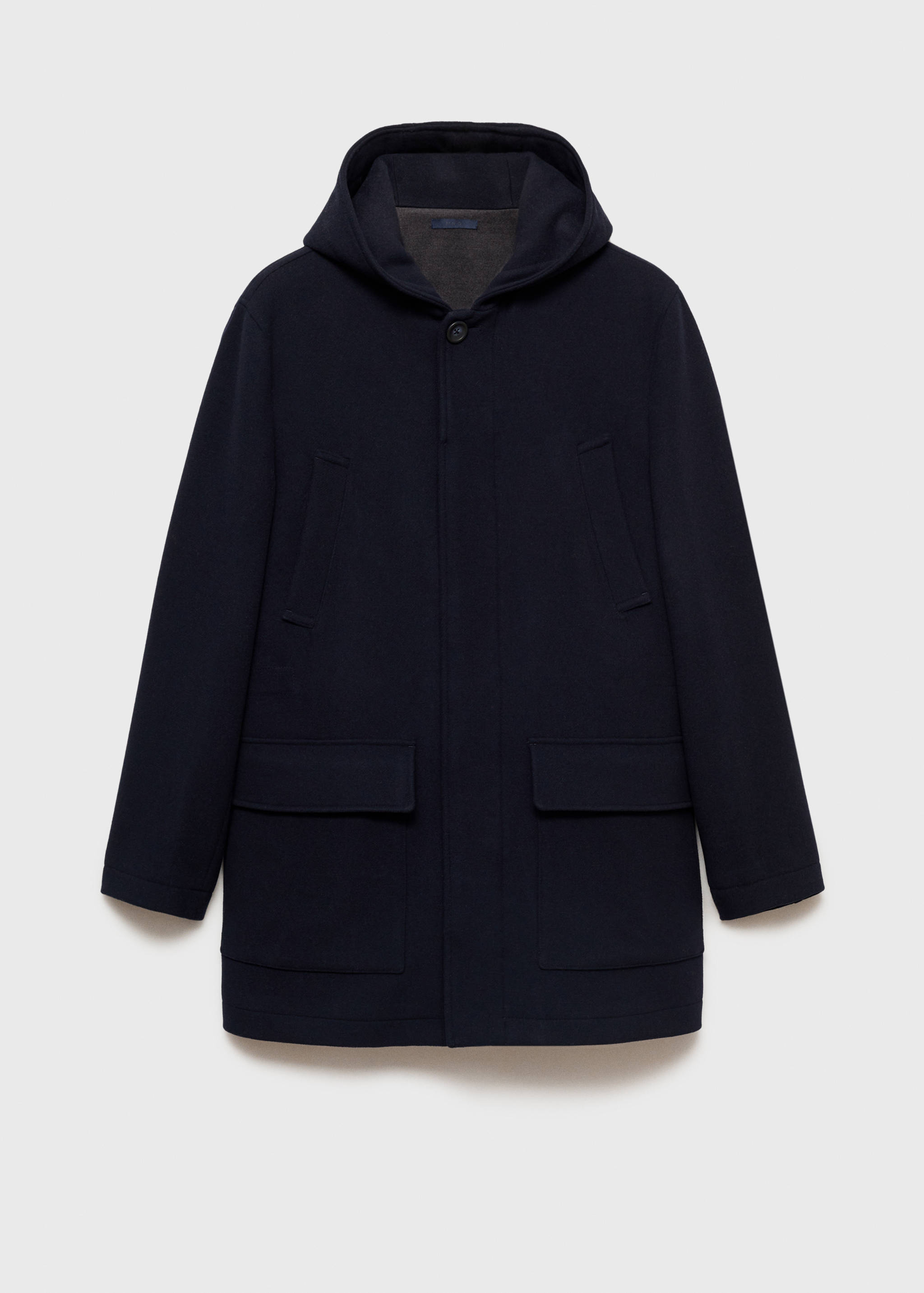 Пальто с капюшоном, с шерстью - Изделие без модели