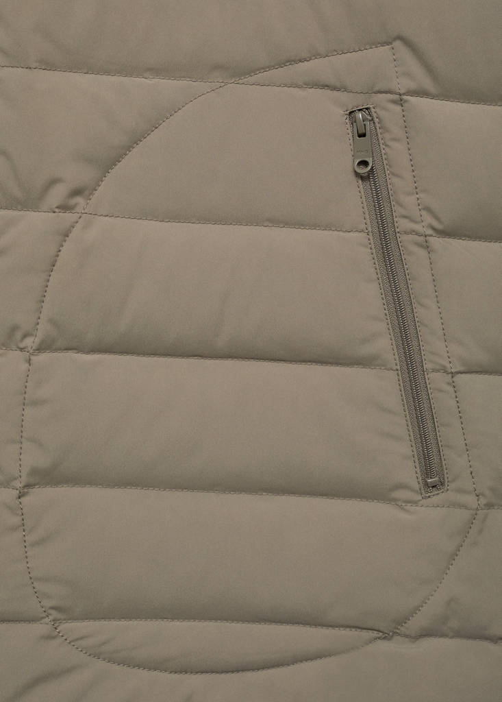 Quilted waistcoat with down and feather filling — Medium Brown