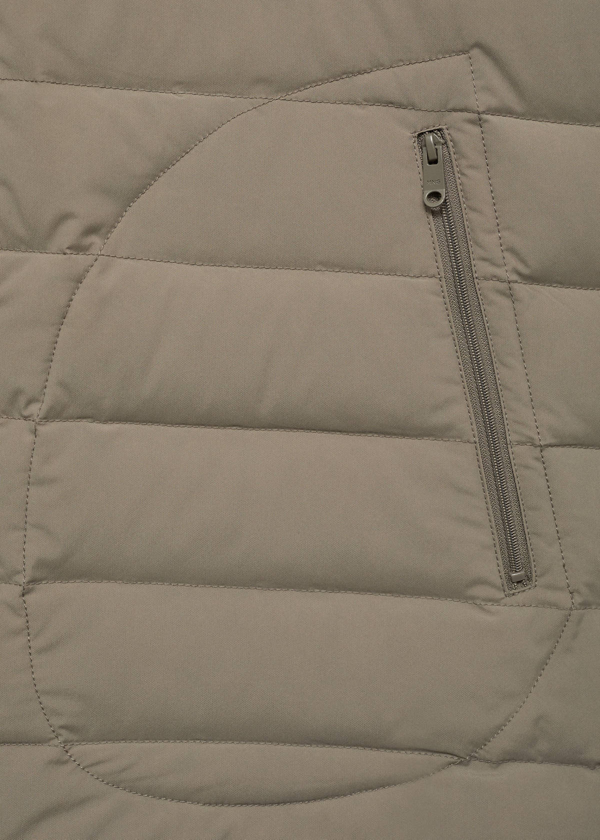 Quilted waistcoat with down and feather filling — Medium Brown
