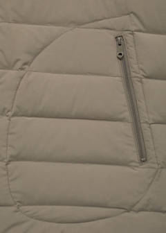 Quilted waistcoat with down and feather filling — Medium Brown 8