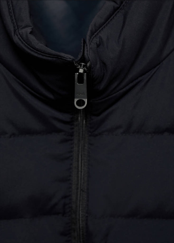 Quilted waistcoat with down and feather filling — Dark Navy