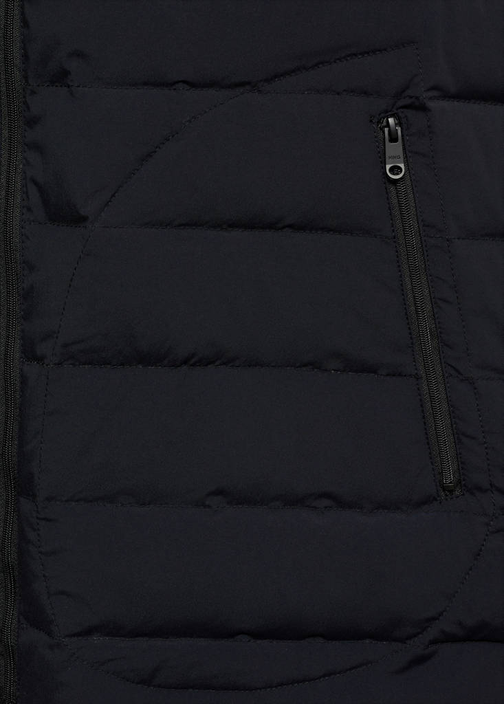 Quilted waistcoat with down and feather filling — Dark Navy
