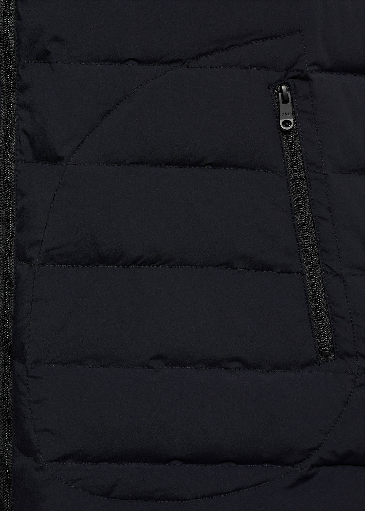 Quilted waistcoat with down and feather filling — Dark Navy