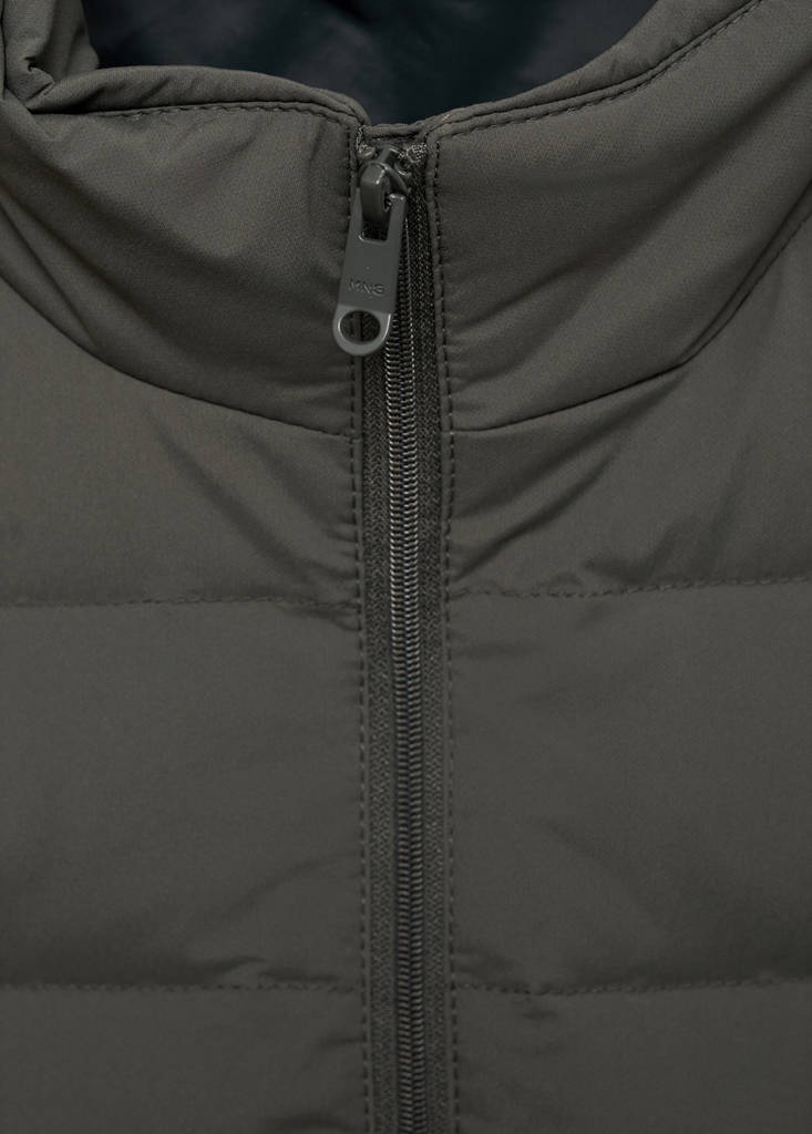 Quilted waistcoat with down and feather filling — Grey