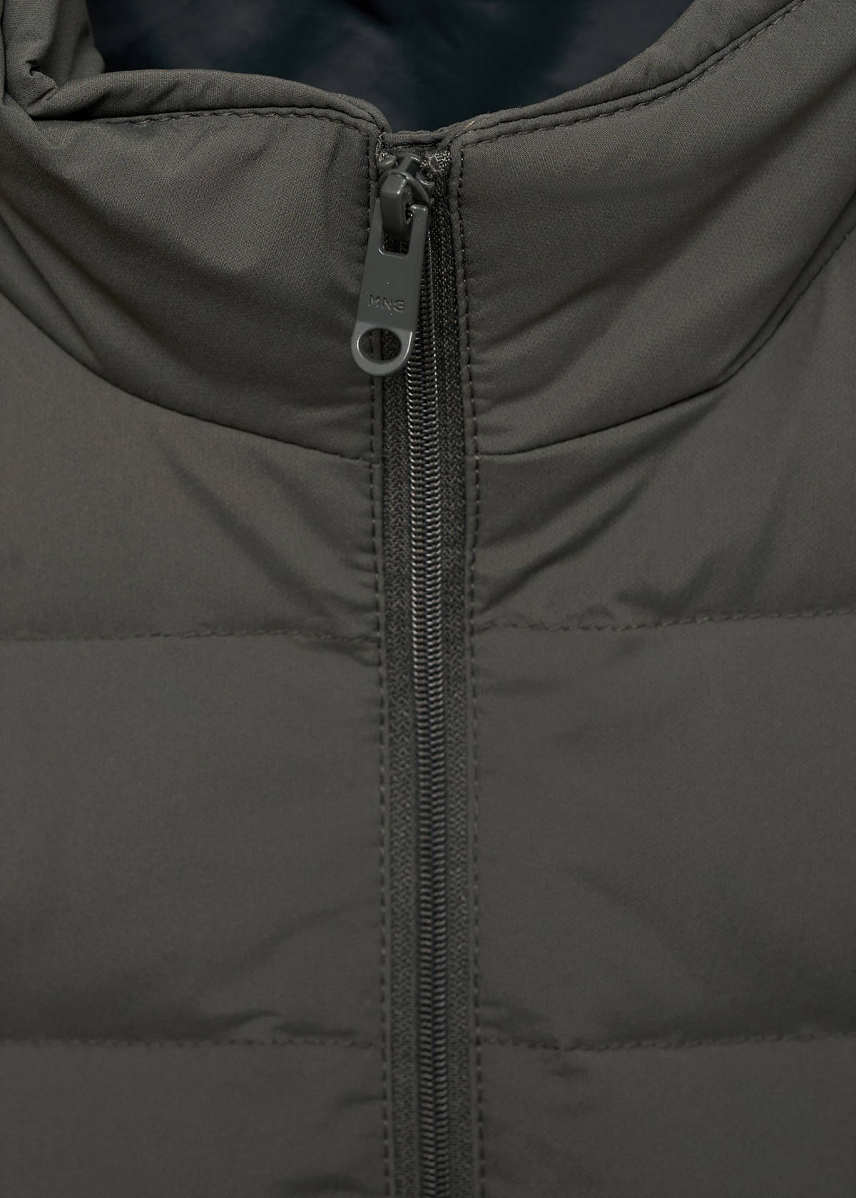 Quilted waistcoat with down and feather filling — Grey