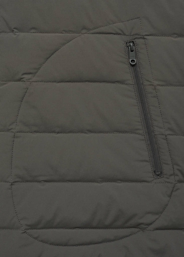 Quilted waistcoat with down and feather filling — Grey