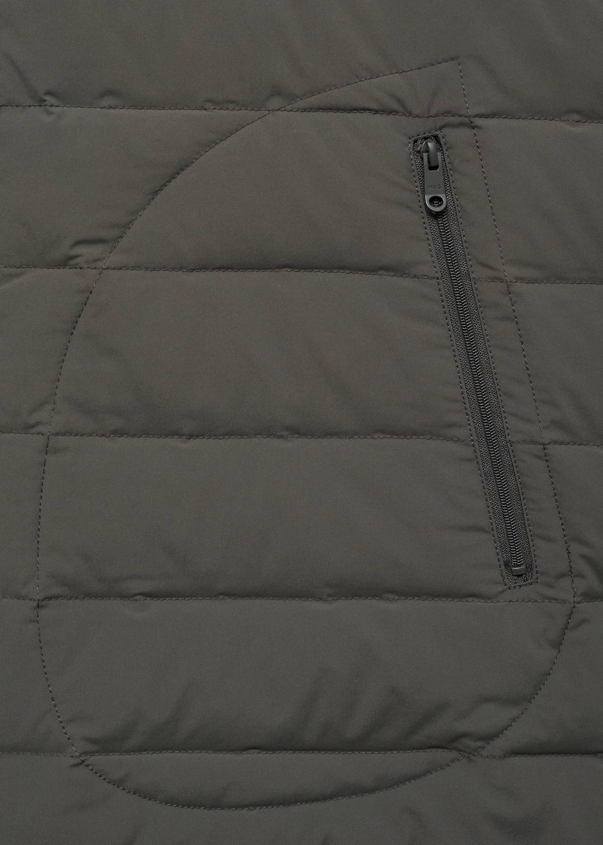 Quilted waistcoat with down and feather filling — Grey