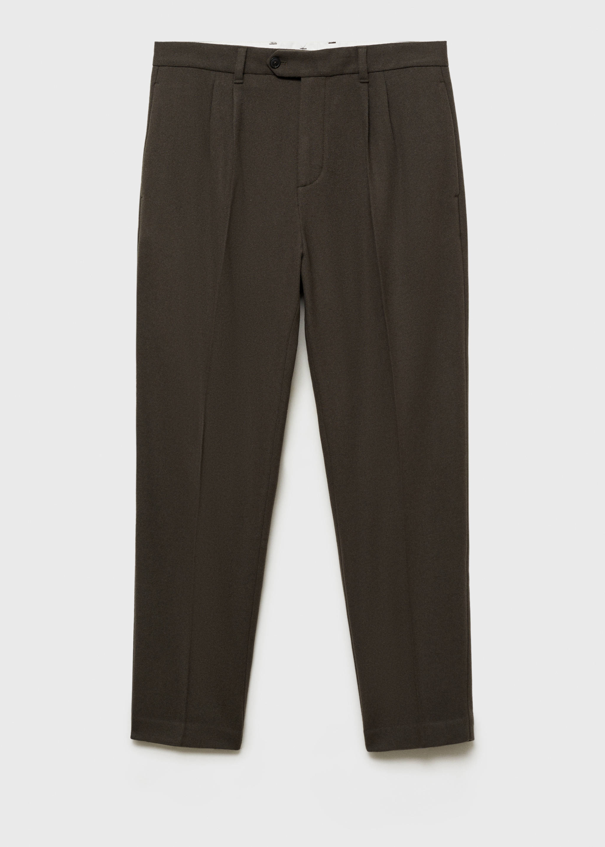 Wool flannel trousers with pleats - Article without model