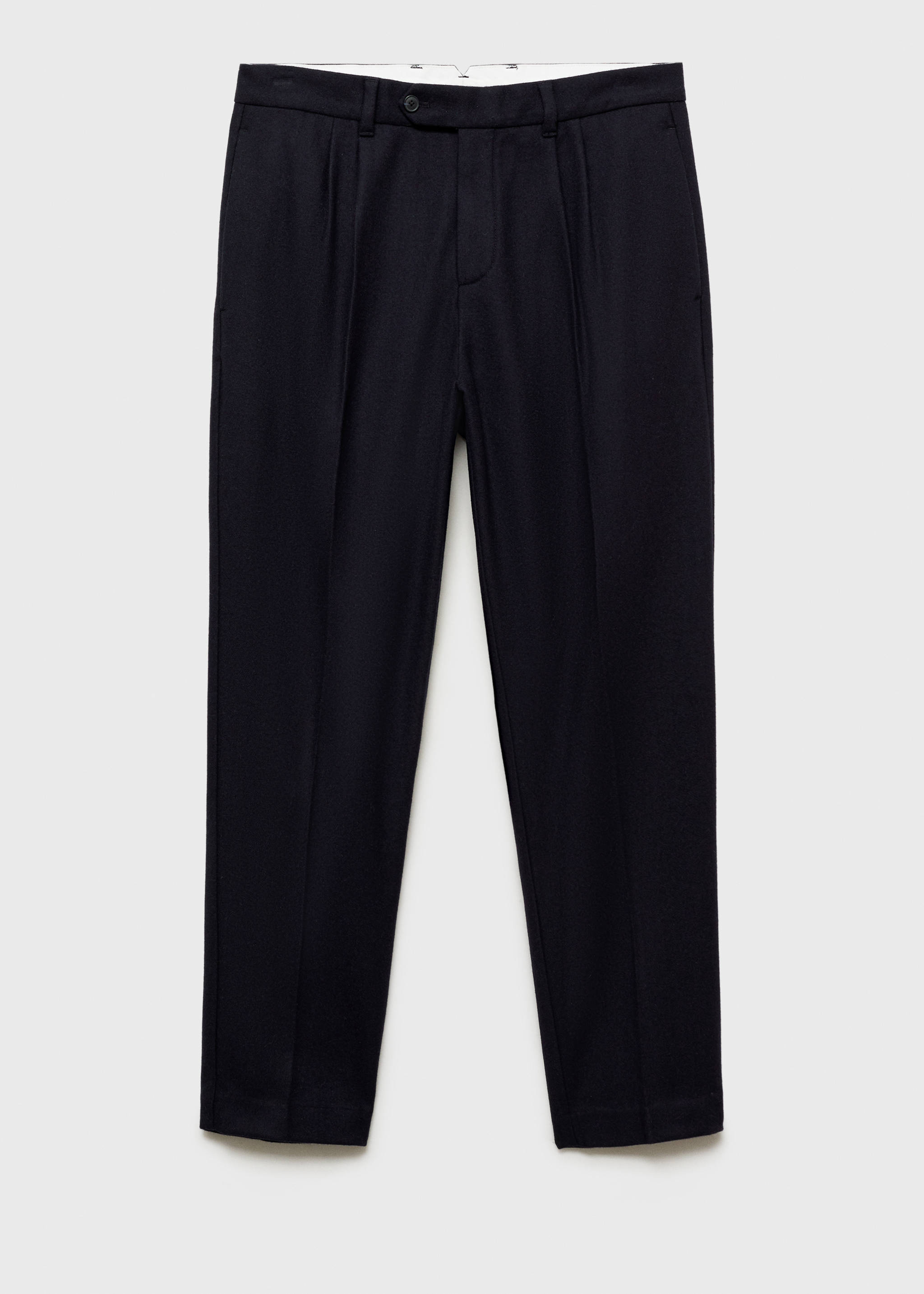 Wool flannel pants with pleats - Article without model