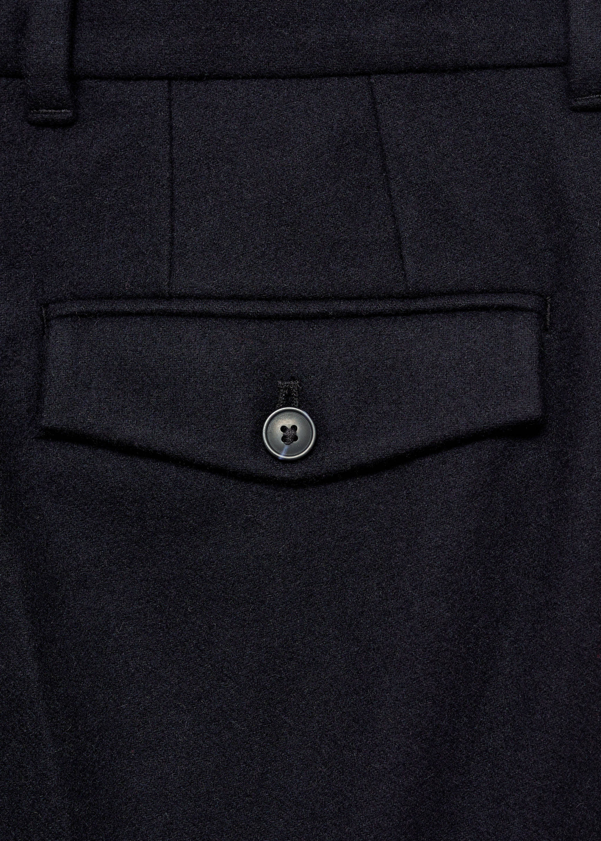 Wool flannel pants with pleats - Details of the article 0
