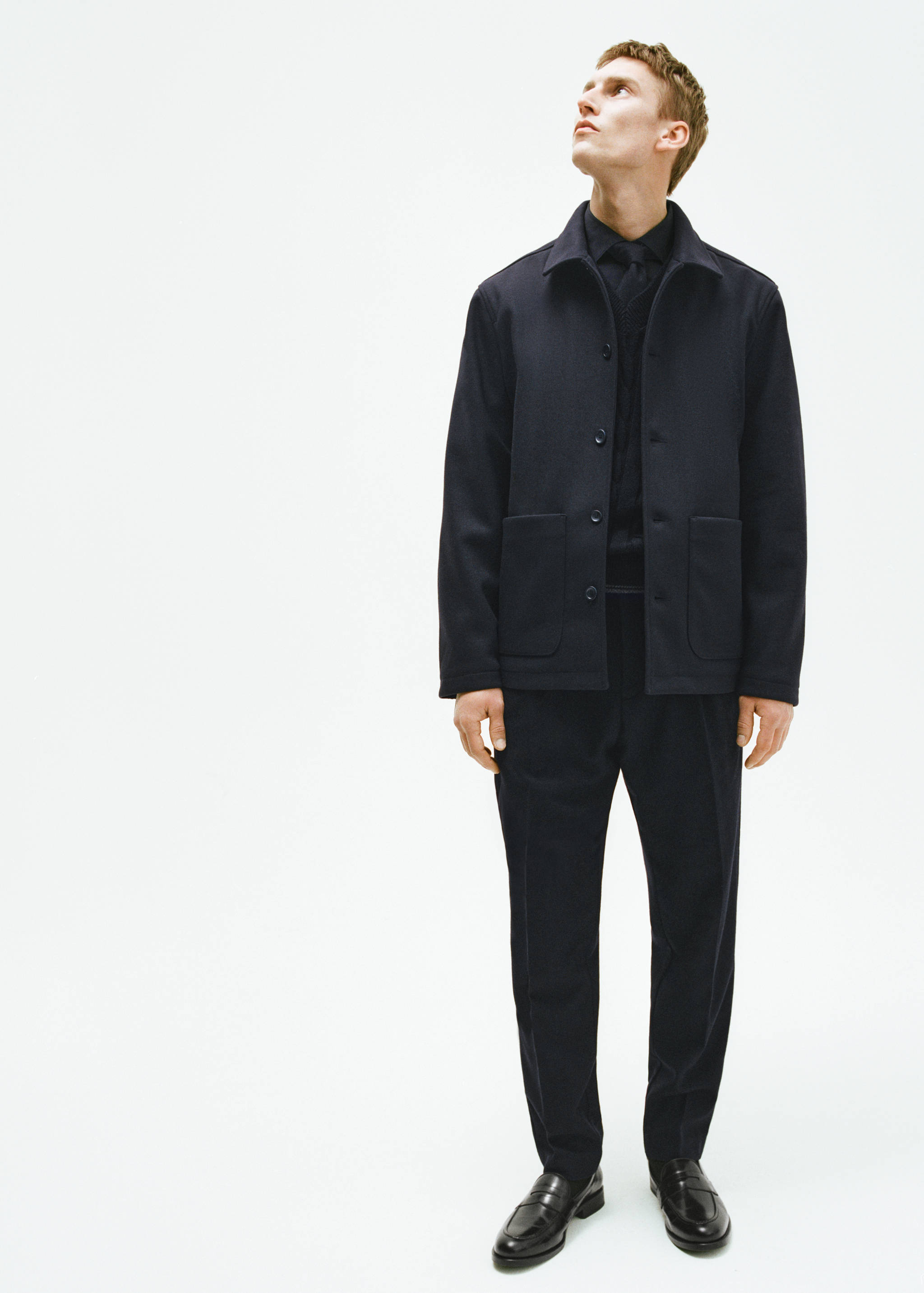 Wool flannel pants with pleats - Details of the article 5