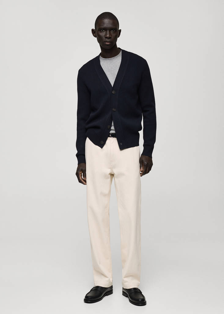 MANGO MAN - Jean coton regular-fit blanc cassé - 40
