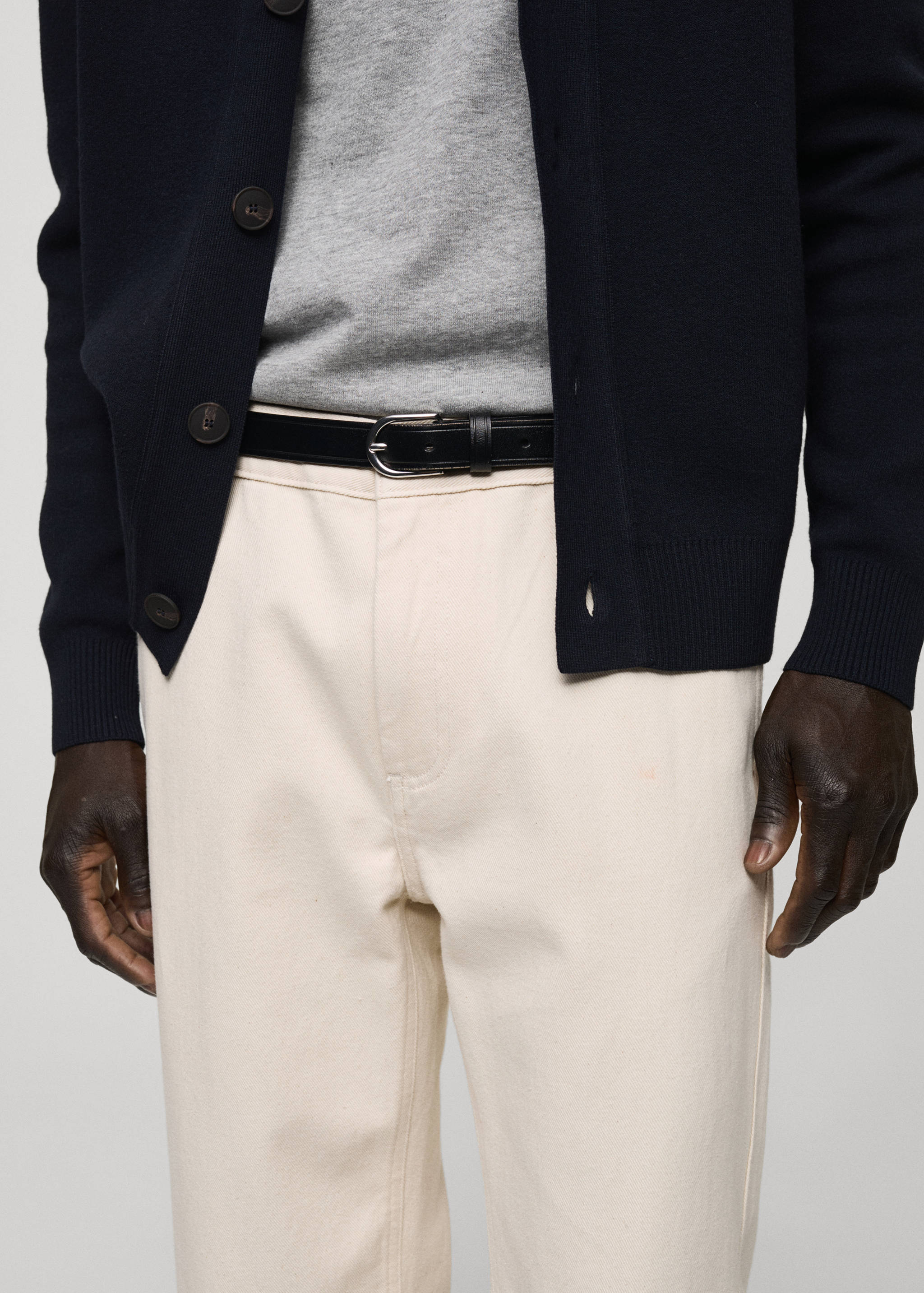 Regular fit cotton jeans - Details of the article 1