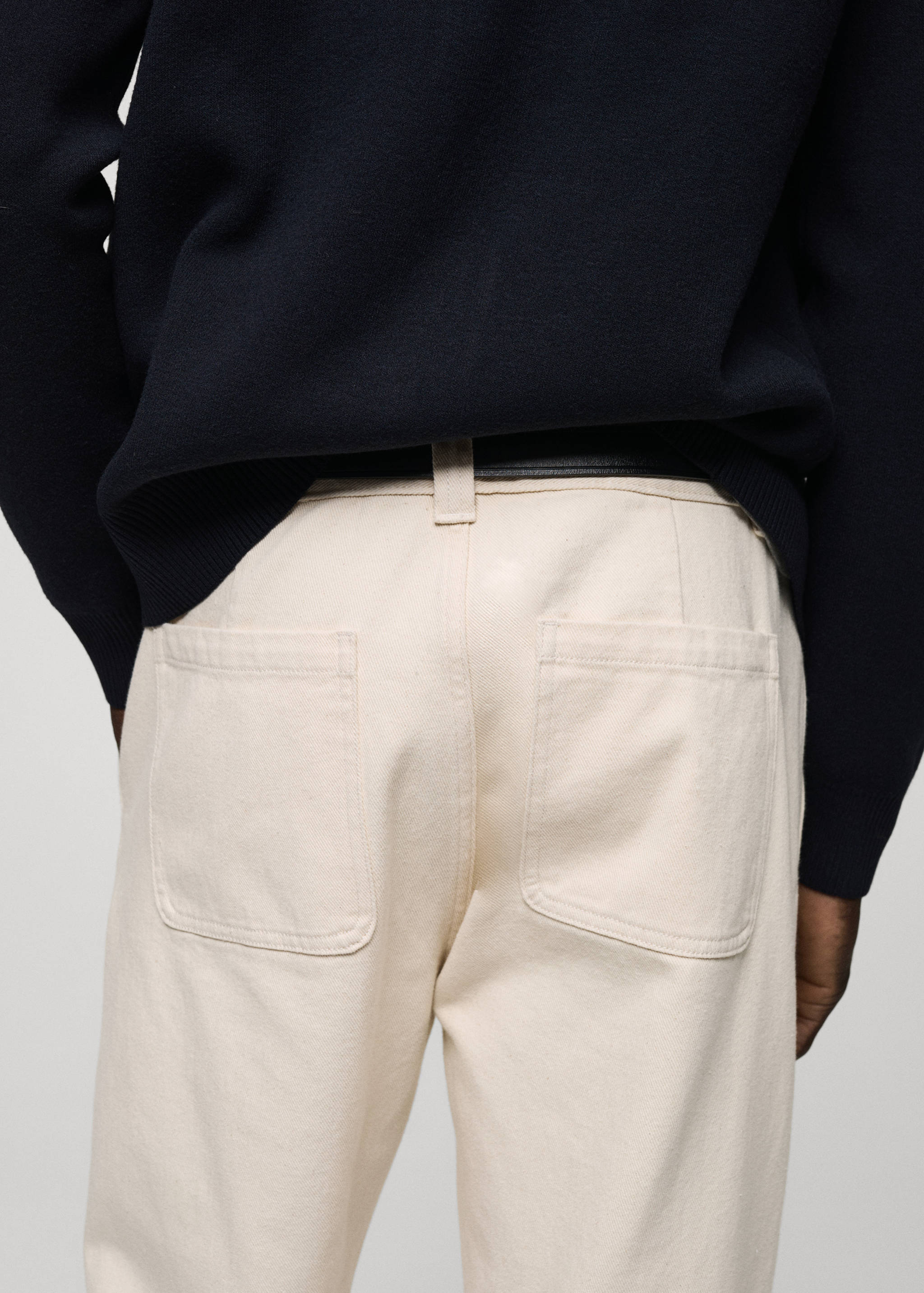 Regular fit cotton jeans - Details of the article 6
