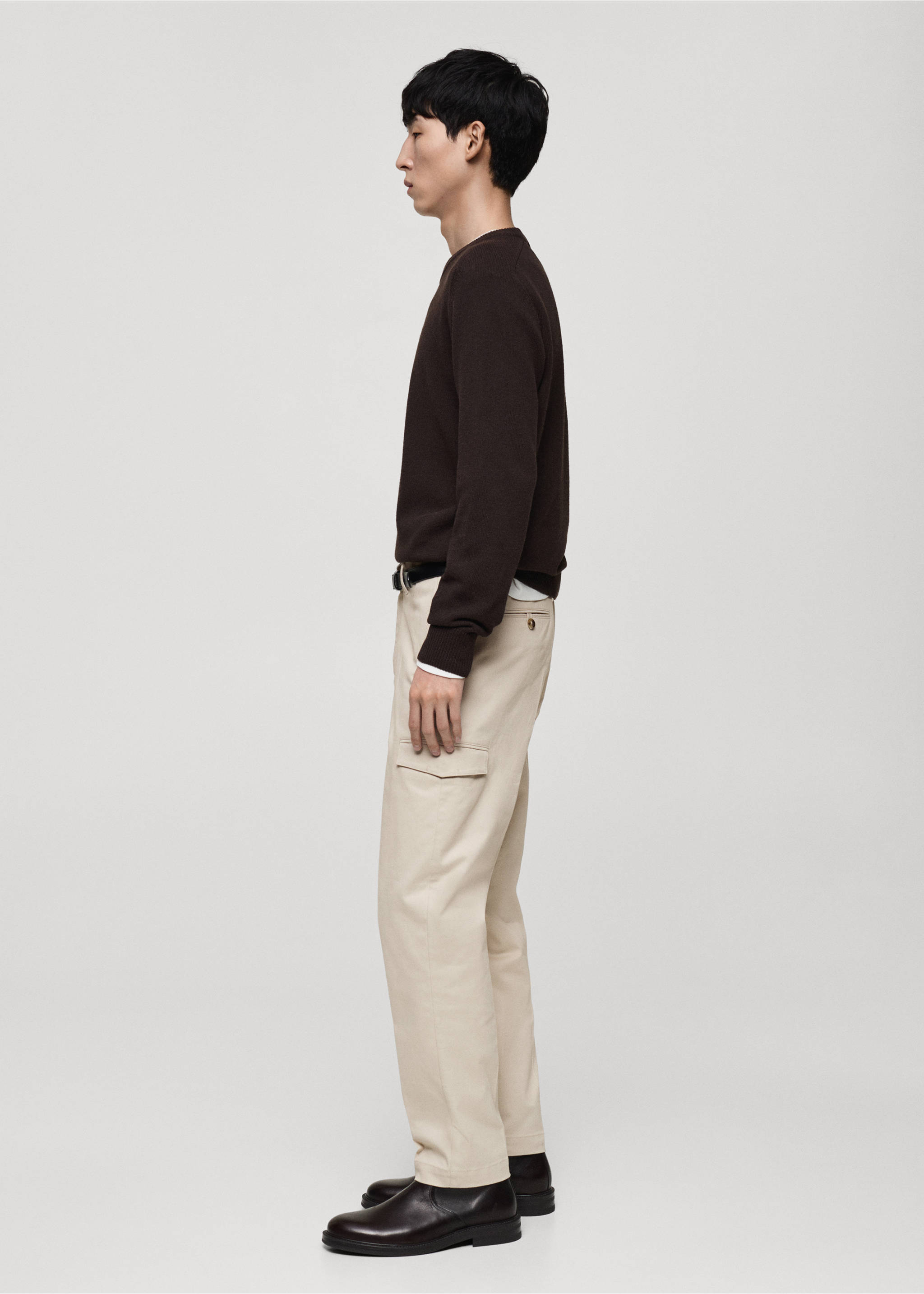 Pantalón cargo algodón regular fit - Detalle del artículo 2, Gris claro/pastel. Ref: 87030580-00.