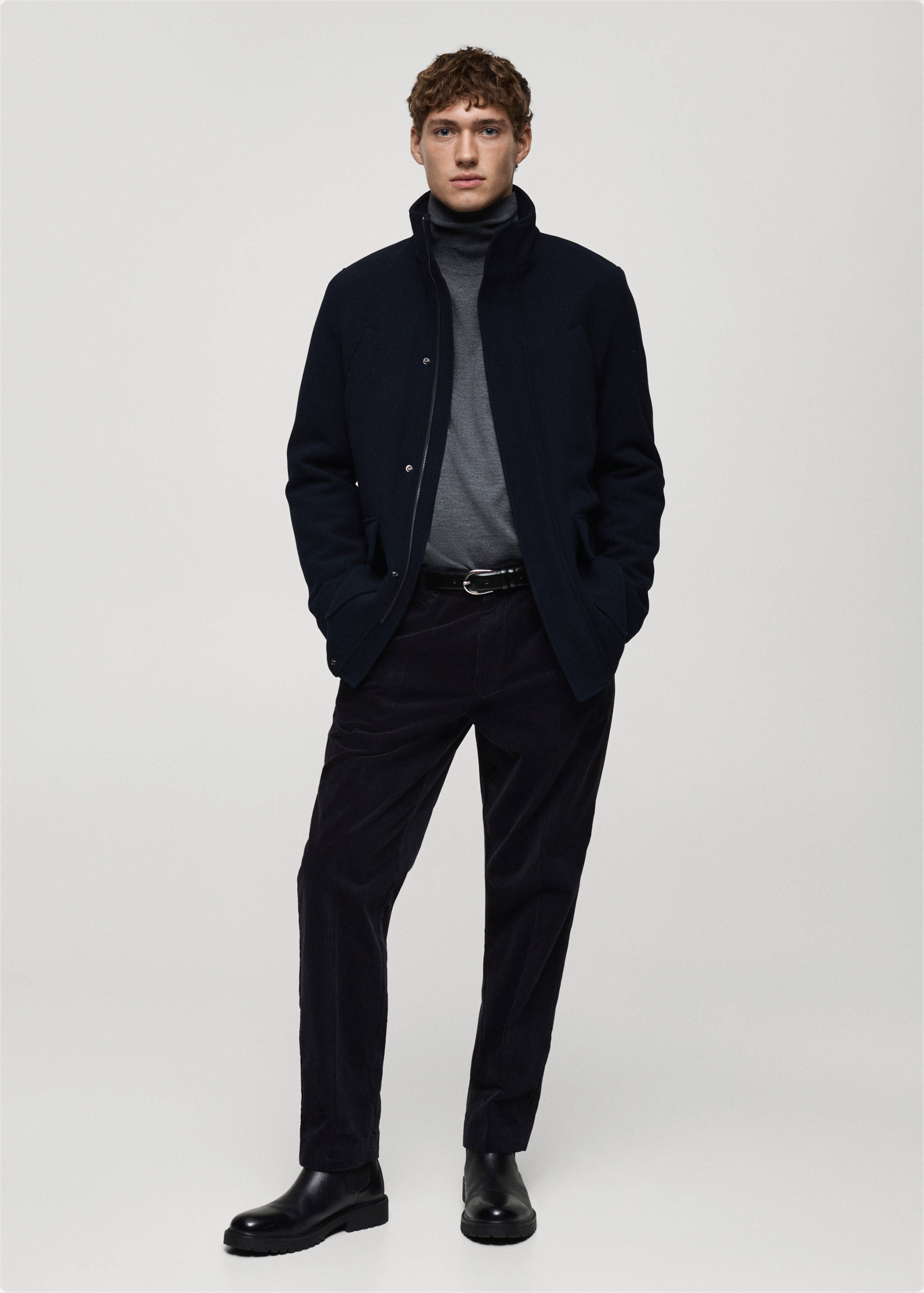 Corduroy regular-fit trousers - General plane