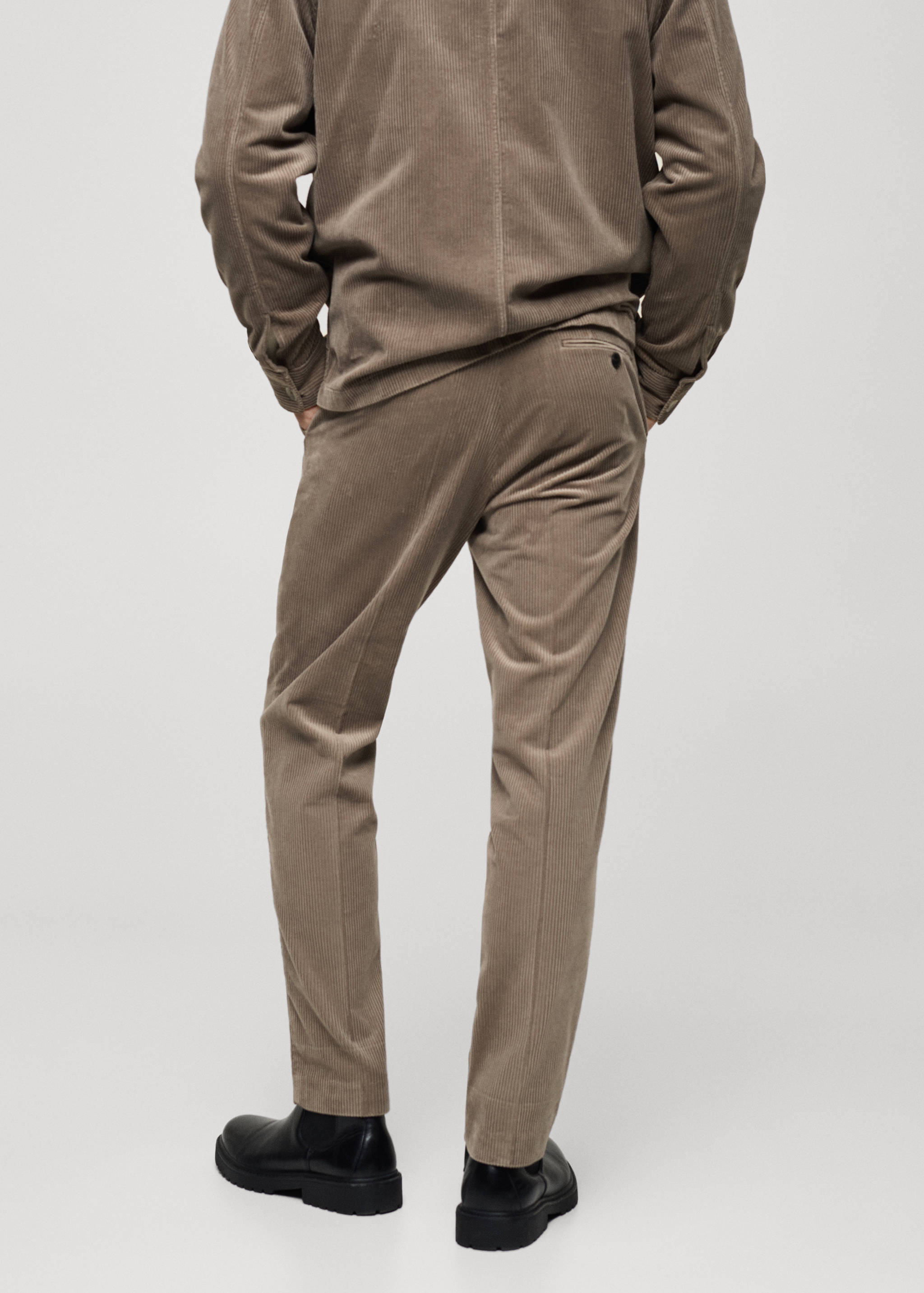 Corduroy regular-fit trousers - Reverse of the article